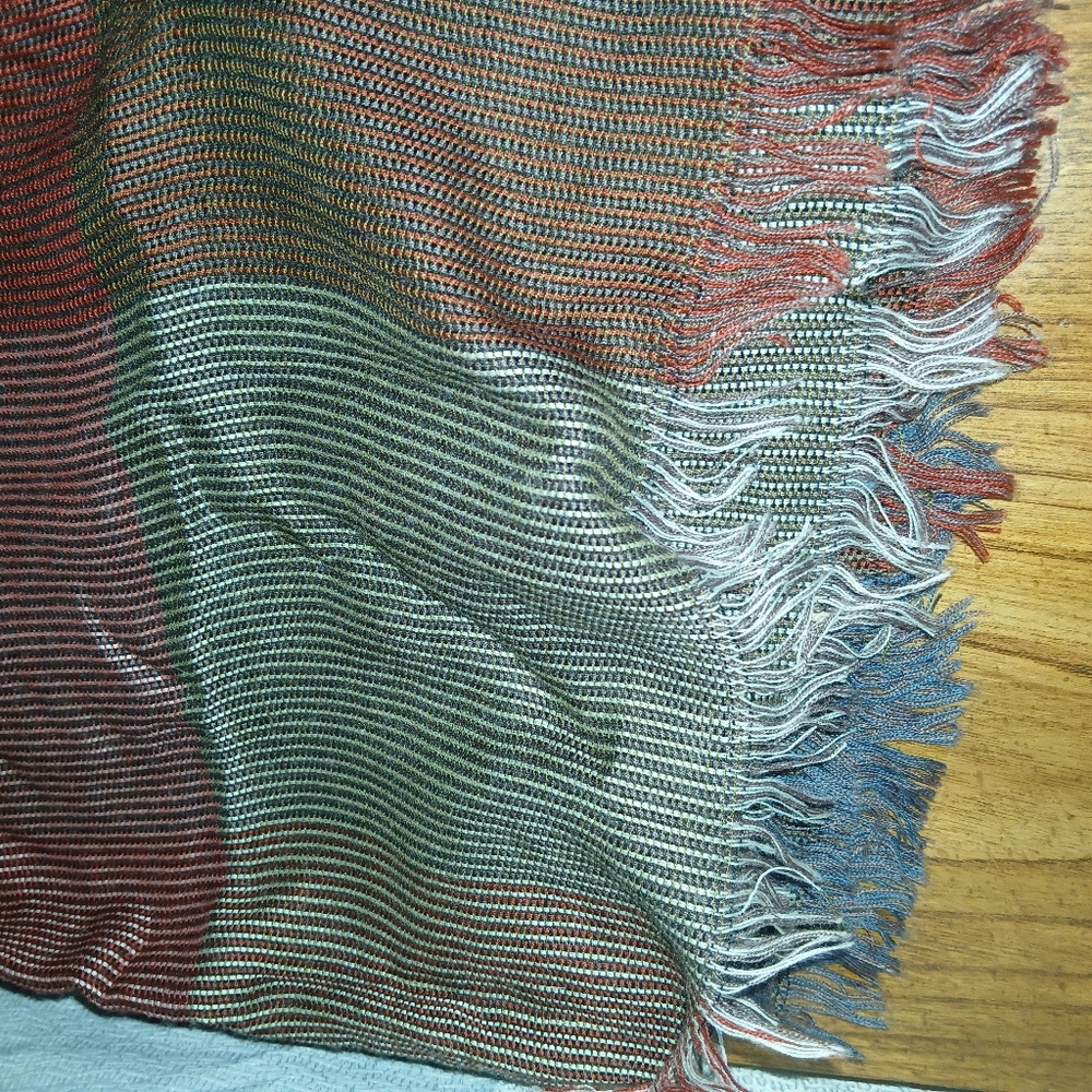 Vintage cashmere blend scarf 40-in Square pashmina or wrap